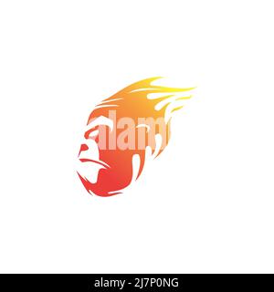 Gorilla logo vector Stock Photo