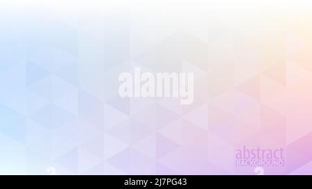 Abstract multicolor gradient pastel colors background with translucent triangles. Subtle vector graphic pattern Stock Vector