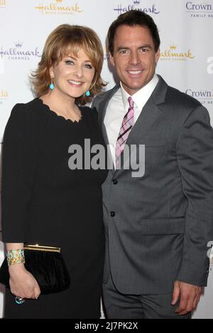 LOS ANGELES - JAN 11:  Mark Steines, Cristina Ferrare at the Hallmark Winter TCA Party at The Huntington Library on January 11, 2014 in San Marino, CA Stock Photo