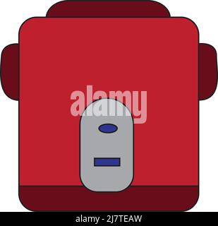 electric cooker vector illustration, gray color. on white background Stock Vector