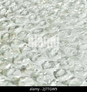 Plastic air bubble protection foil wrap texture background, air bubble packing texture Stock Photo