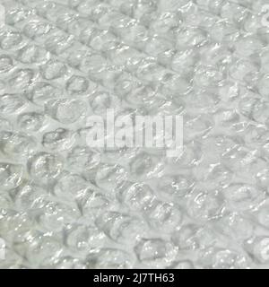 Plastic air bubble protection foil wrap texture background, air bubble packing texture Stock Photo