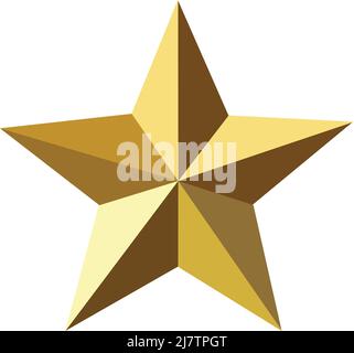 golden star on white background Stock Vector