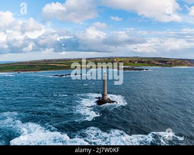 The lighthouse of Goury during the day Stock Photo