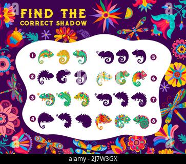 Tropical shadow matching activity for children. Preschool jungle puzzle ...