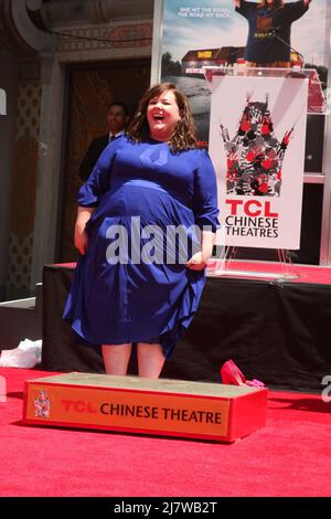 LOS ANGELES - JUL 2:  Melissa McCarthy at the Melissa McCarthy Hand and Footprint Ceremony at the TCL Chinese Theater on July 2, 2014 in Los Angeles, CA Stock Photo