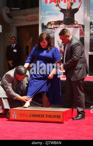 LOS ANGELES - JUL 2:  Melissa McCarthy at the Melissa McCarthy Hand and Footprint Ceremony at the TCL Chinese Theater on July 2, 2014 in Los Angeles, CA Stock Photo