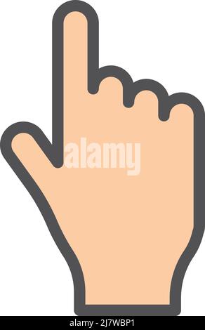 Hand icon with finger pointing. Stock Vector