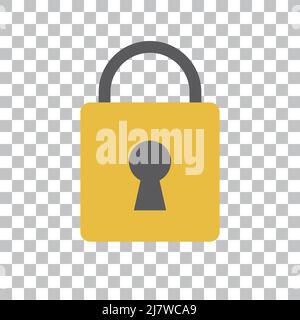 Separated security icons on a transparent background. Padlock vector. Editable vector. Stock Vector