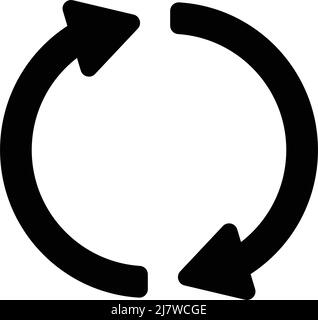 Rotating arrow. Refresh and recycling. Editable vector. Stock Vector