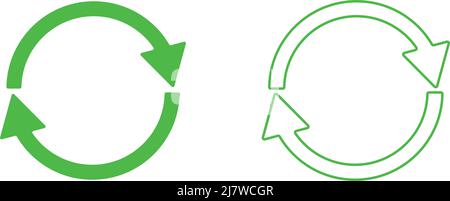 A set of recycling mark icons. Editable vector. Stock Vector