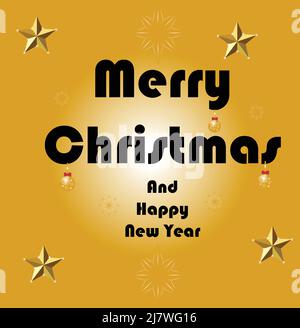 Christmas background with with yellow gradient color background Stock Vector