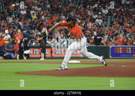 Houston Astros starting pitcher Luis Garcia (77) pitches during the second  inning of the MLB game between the Houston Astros and the Detroit Tigers on  Stock Photo - Alamy