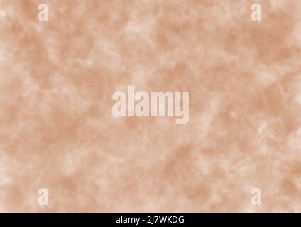 Abstract art background light brown and beige colors. Watercolor painting on canvas with gradient. Fragment of artwork on paper with clouds and smoke. Stock Photo