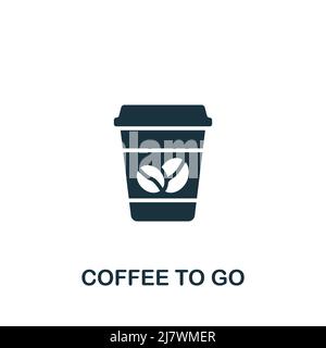 Coffee To Go icon. Monochrome simple Drinks icon for templates, web design and infographics Stock Vector