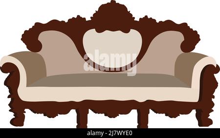 sofa isolated on white background Stock Vector