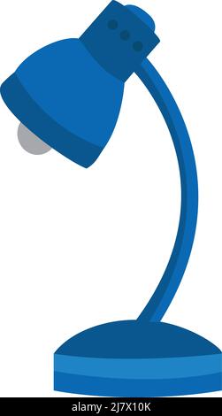 illustration of blue lamp. with white background Stock Vector