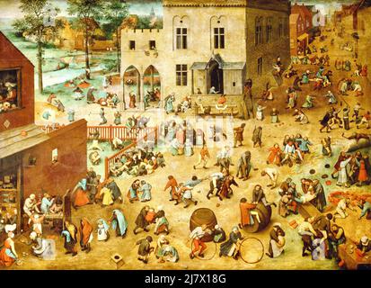 EM NOSSA EXPOSIÇÃO ATUAL: QUADRO DE PIETER BRUEGHEL – Jogos Infantis, O  Velho (1560). Kunsthistorissches Museum de Viena.