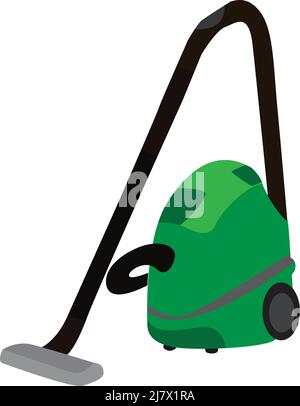 green vacuum cleaner vector isolated on white background Stock Vector