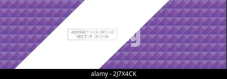 Panoramic purple web background template of many identical squares - Vector illustration Stock Vector