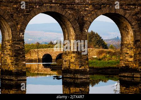 Balleydehob, Ireland arched bridges. Stock Photo