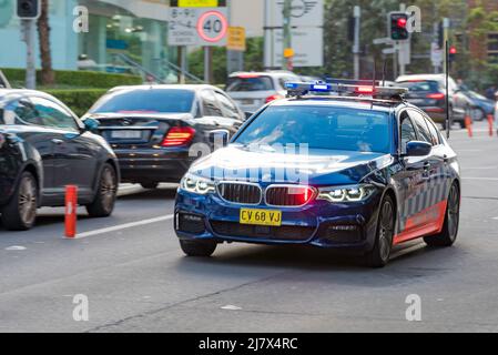 Sydney Police BMW Highway Patrol Car Parked In Parramatta,Western ...