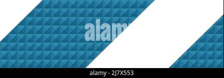 Panoramic blue web background template of many identical squares with space for text - Vector illustration Stock Vector