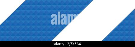 Panoramic blue web background template of many identical squares with space for text - Vector illustration Stock Vector