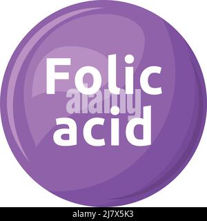 Folic acid semi flat color vector object Stock Vector