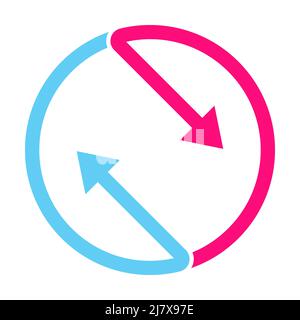 bidirectional arrows icon vector for graphic design, logo, website, social media, mobile app, UI illustration Stock Vector