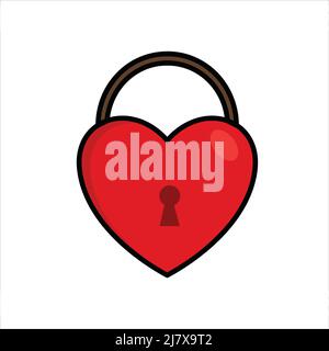 Red heart vector isolated on white background. Heart icon in a flat design. Doodle heart. Stock Vector
