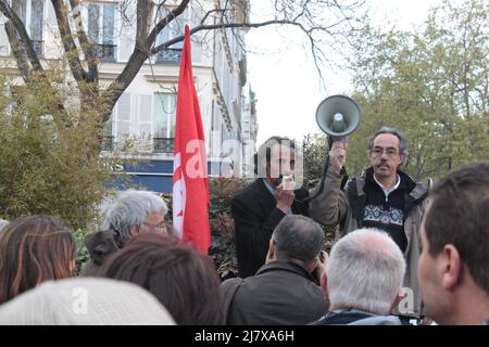 Révolution tunisienne à Paris Stock Photo
