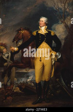 George Washington before the Battle of Trenton Stock Photo