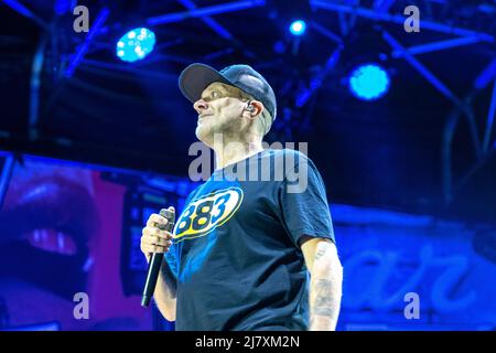 Max Pezzali of 883 Italian pop band, performs in Villafranca at 21rd July  2021 for his revival tour Max90 Live Stock Photo - Alamy