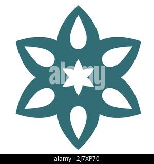 Symmetric geometric mandala for design and icon. Beautiful symbol emblem mascot stamp. EPS10 vector illustration easy to recolor Stock Vector