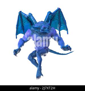 gargoyle is floating, 3d illustration Stock Photo