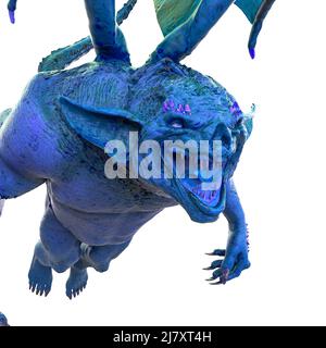 gargoyle is happy, 3d illustration Stock Photo