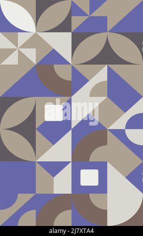 Abstract geometric tile, vintage mosaic motifs Stock Vector