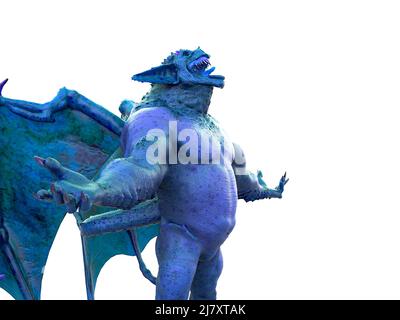 gargoyle is screaming with copy view, 3d illustration Stock Photo