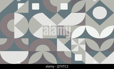 Decorative abstract motifs of tile or grid design Stock Vector