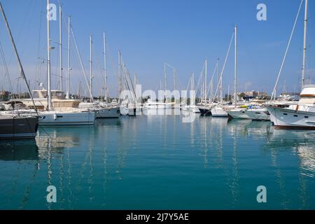 Boats in Port Vauban, Antibes, South of France Stock Photo