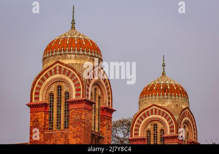 Historic building with domes along the Marina Beach, Chennai, Tamil Nadu, India. Stock Photo