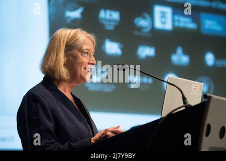 Washington, United States Of America. 10th May, 2022. Washington, United States of America. 10 May, 2022. NASA Deputy Administrator Pam Melroy, delivers remarks before Colombia signs the Artemis Accords, at the NASA Headquarters Mary W. Jackson Building, May 10, 2022 in Washington, DC, USA. Colombia is the nineteenth country to sign the Artemis Accords, which establish a practical set of principles to guide space exploration cooperation among nations participating in the NASA Artemis program. Credit: Aubrey Gemignani/NASA/Alamy Live News Stock Photo