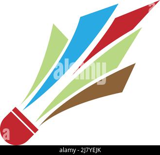 Badminton shuttlecock icon logo illustration vector Stock Vector