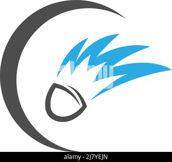 Badminton shuttlecock icon logo illustration vector Stock Vector