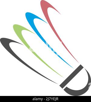 Badminton shuttlecock icon logo illustration vector Stock Vector