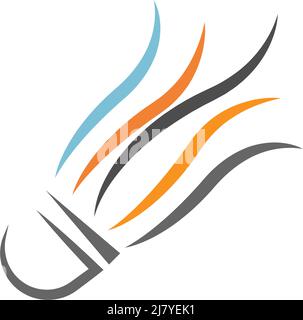 Badminton shuttlecock icon logo illustration vector Stock Vector