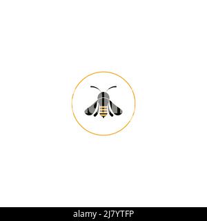 Honey bee logo insect design template Stock Vector