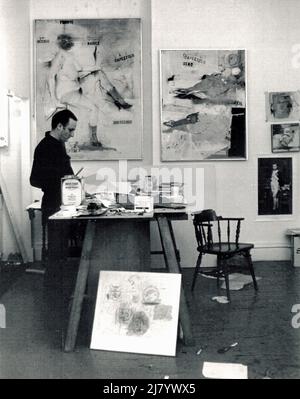 Larry Rivers Studio Larry Rivers in His Studio, 1964 Stock Photo - Alamy