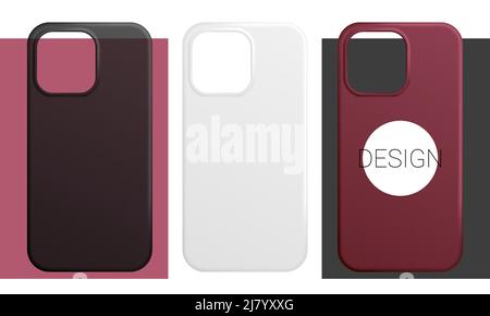 Vector phone case in mesh gradient style Stock Vector